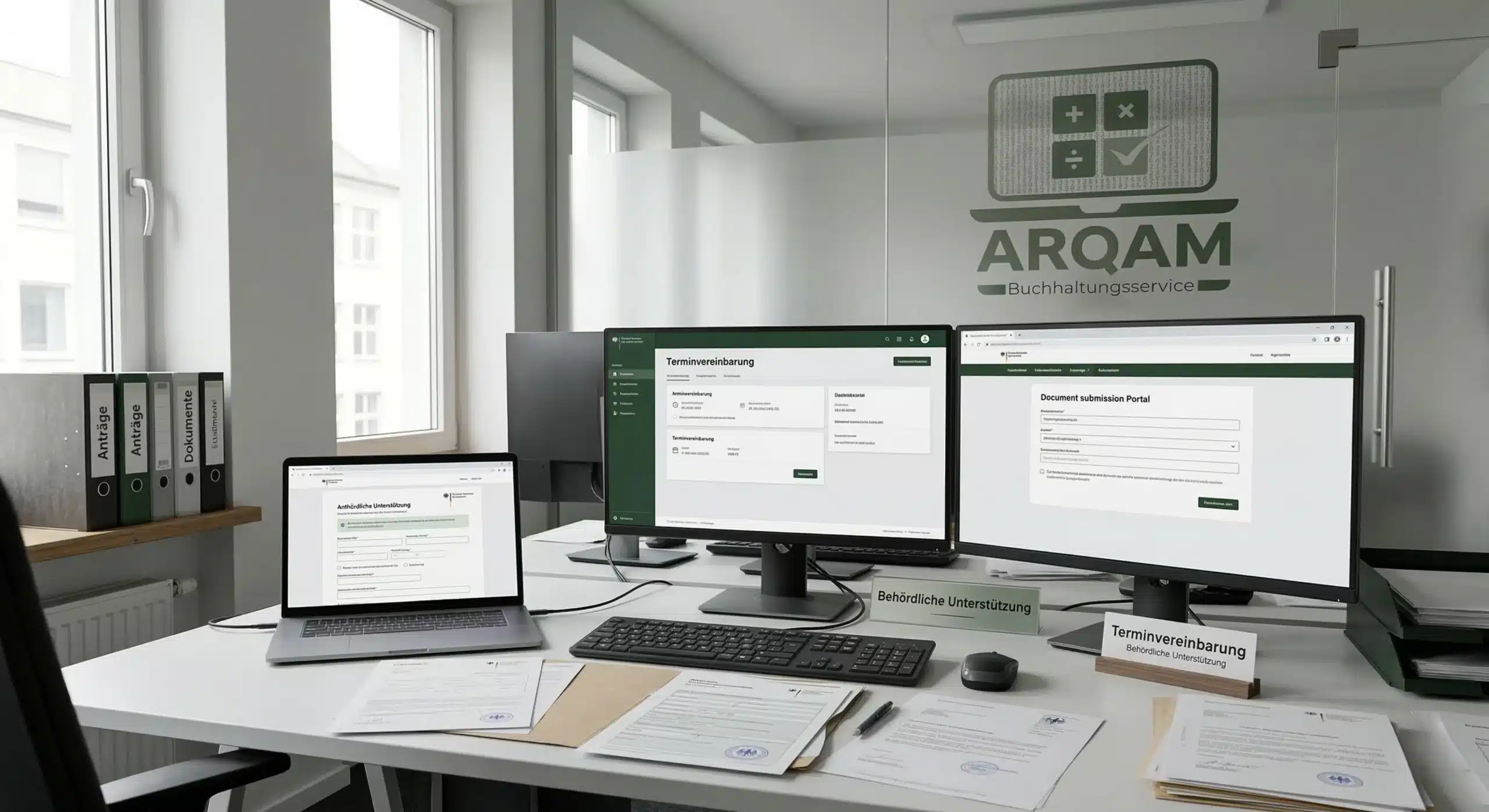 Behördliche Unterstützung in Essen und remote mit ARQAM Buchhaltungsservice